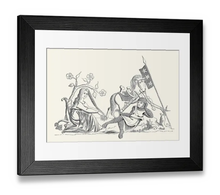 Framed Print : Woman Under Safegurad of Knighthood Framed Print : Woman Under Safegurad of Knighthood