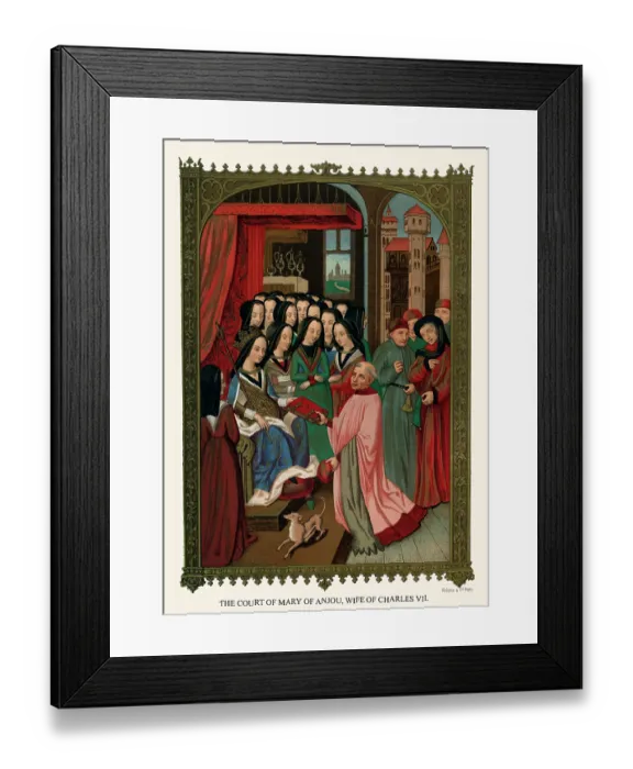 Framed Print : The Court of Mary of Anjou Framed Print : The Court of Mary of Anjou