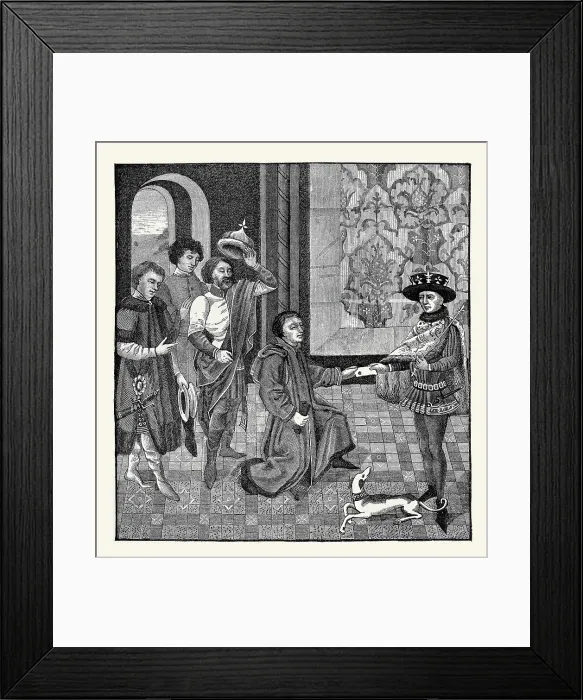 Framed Print : News of the Death of King Pepin