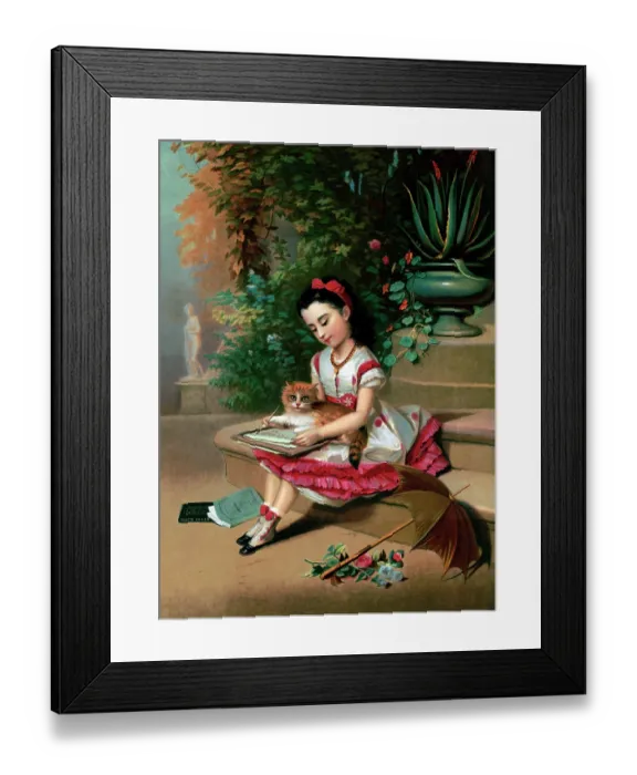 Framed Print : Writing Lesson Framed Print : Writing Lesson