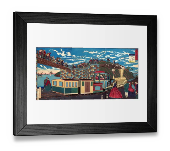 Framed Print : Steam Locomotive at Takanawa Framed Print : Steam Locomotive at Takanawa