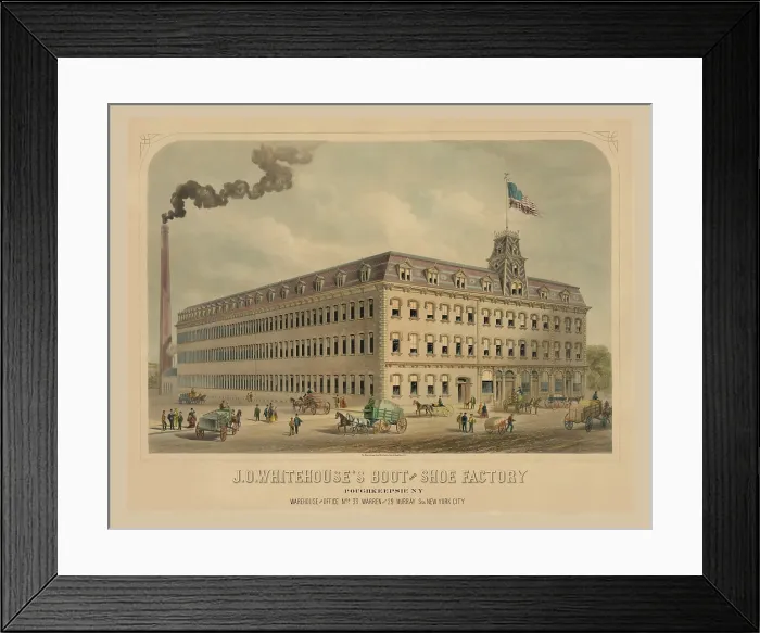 Framed Print : J.O. Whitehouse's boot and shoe factory