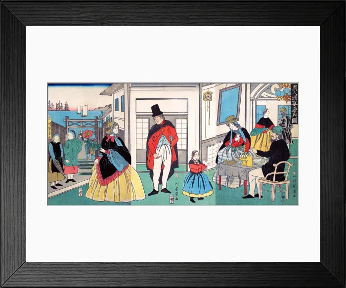 Framed Print : Foreigners enjoying lunch Framed Print : Foreigners enjoying lunch