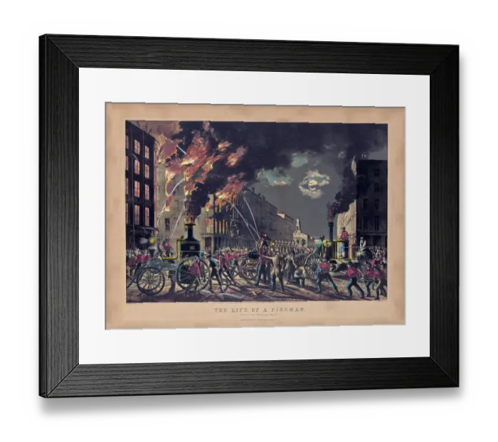 Framed Print : The life of a fireman: the new era, steam and muscle Framed Print : The life of a fireman: the new era, steam and muscle