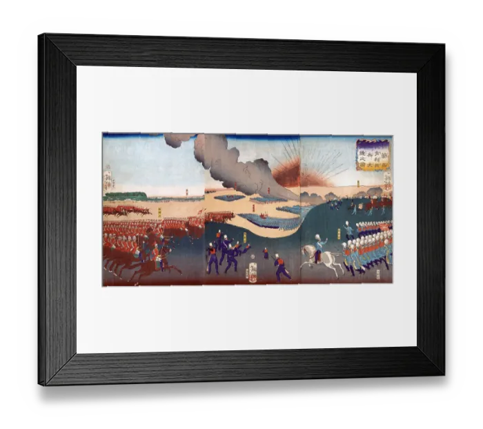 Framed Print : Maneuvers of French & English soldiers Framed Print : Maneuvers of French & English soldiers
