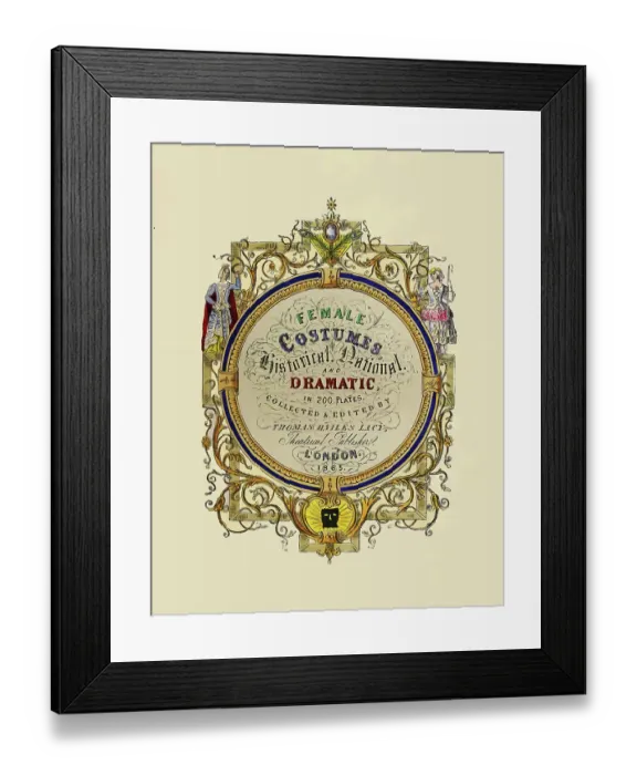 Framed Print : Female Costumes Frontispiece Framed Print : Female Costumes Frontispiece