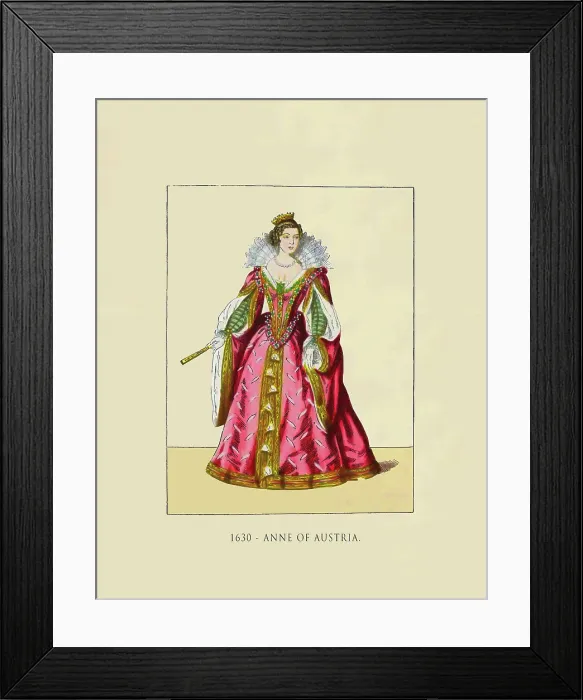 Framed Print : 1630 Anne of Austria Framed Print : 1630 Anne of Austria