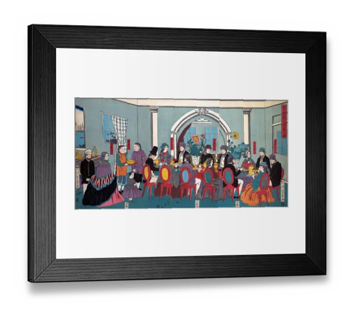 Framed Print : Foreigners from the Five Nations Enjoying a Banquet Framed Print : Foreigners from the Five Nations Enjoying a Banquet
