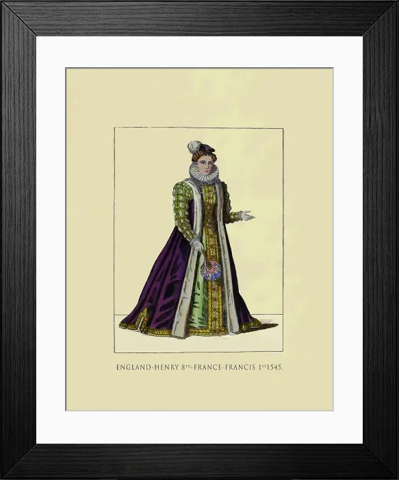 Framed Print : Henry 8th Francis 1st 1545 Framed Print : Henry 8th Francis 1st 1545