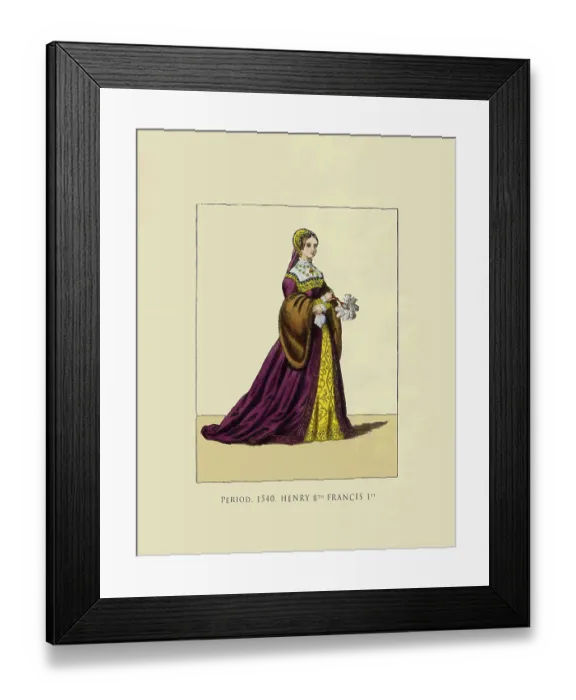 Framed Print : Period Henry 8th Francis 1st