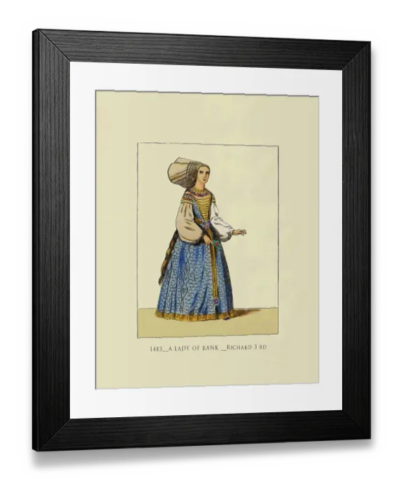 Framed Print : 1483 A Lady of Rank - Henry 3rd Framed Print : 1483 A Lady of Rank - Henry 3rd