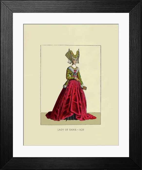 Framed Print : Lady of Rank 1420