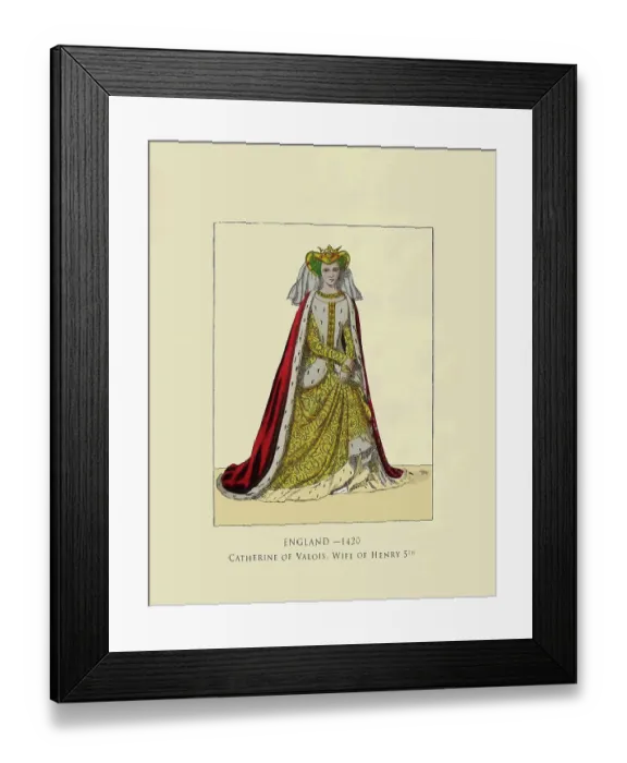 Framed Print : Catherine of Valois. Wife of Henry 5th