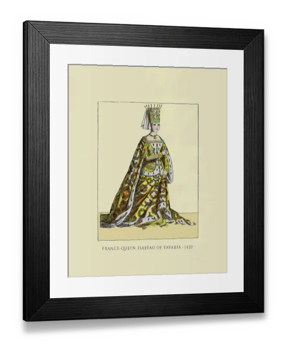 Framed Print : Queen Isabeau of Bavaria 1420 Framed Print : Queen Isabeau of Bavaria 1420
