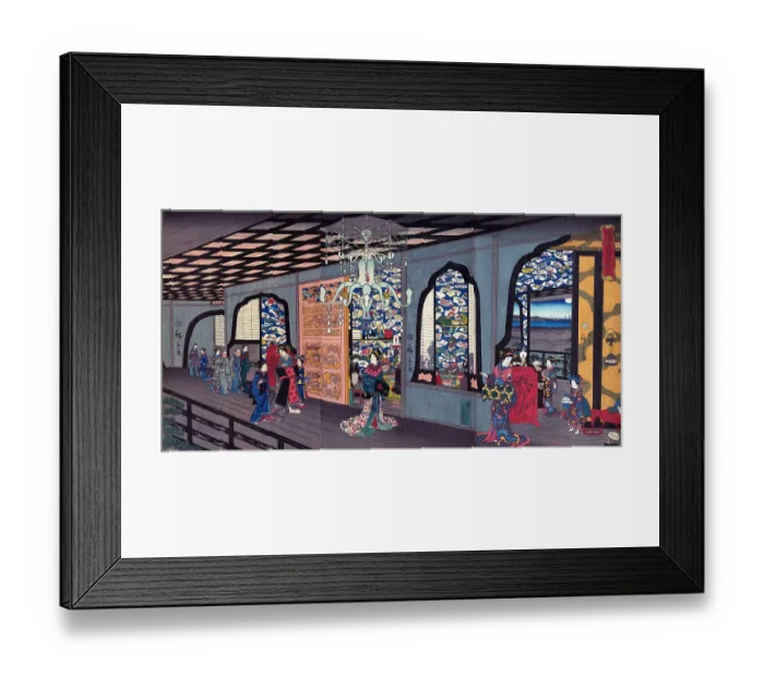 Framed Print : Upper Floor of the Gankirō Tea House in Yokohama Framed Print : Upper Floor of the Gankirō Tea House in Yokohama