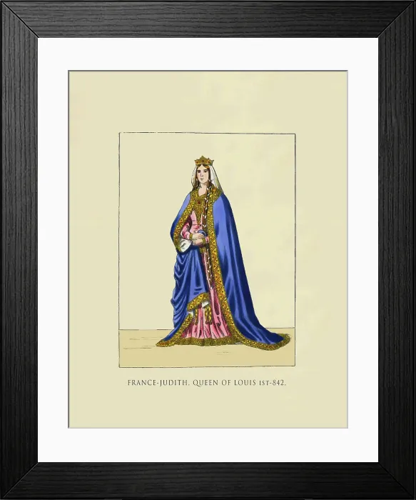 Framed Print : France Judith, Queen of Louis 1st 842 Framed Print : France Judith, Queen of Louis 1st 842