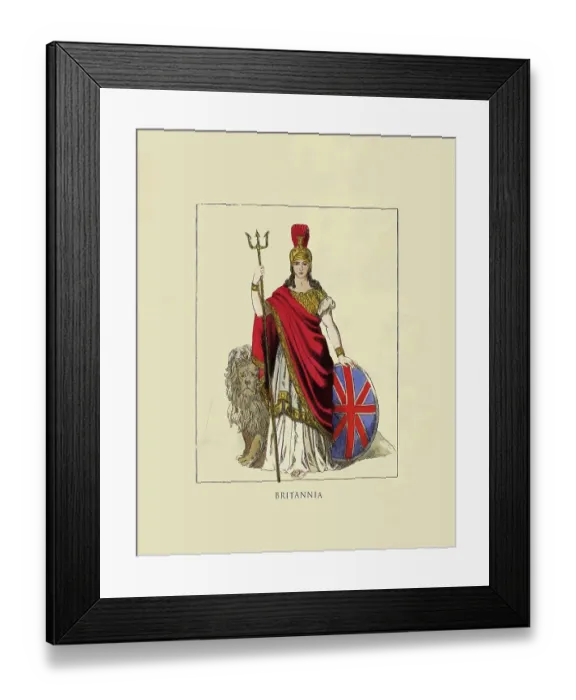 Framed Print : Britannia. Fashion plate printed in the book, Thomas Hailes Lacy's Female Framed Print : Britannia. Fashion plate printed in the book, Thomas Hailes Lacy's Female