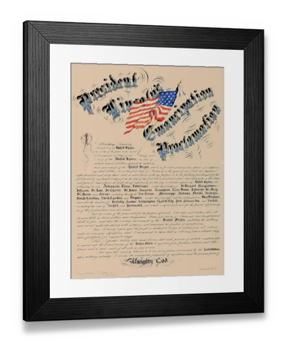 Framed Print : President Lincoln's emancipation proclamation Framed Print : President Lincoln's emancipation proclamation