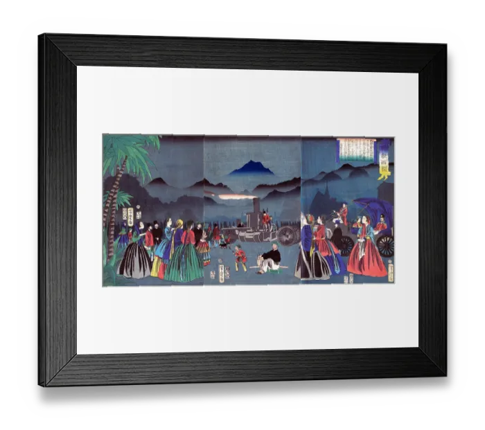 Framed Print : France. Utagawa Yoshitora was a designer of ukiyo-e Japanese woodblock prints Framed Print : France. Utagawa Yoshitora was a designer of ukiyo-e Japanese woodblock prints