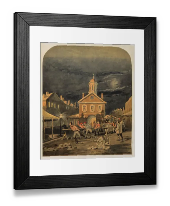 Framed Print : Firehouse scene Framed Print : Firehouse scene