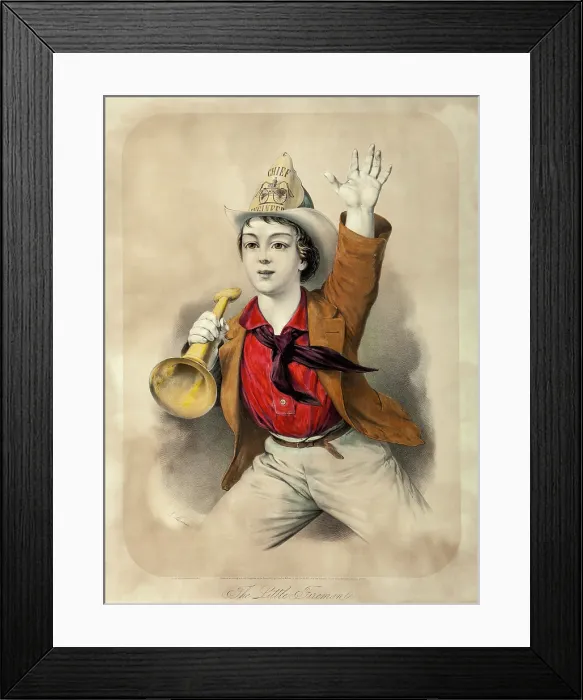 Framed Print : The Little Fireman Framed Print : The Little Fireman