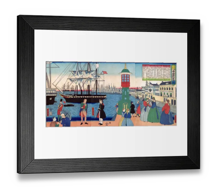 Framed Print : France. Utagawa Yoshitora was a designer of ukiyo-e Japanese woodblock prints Framed Print : France. Utagawa Yoshitora was a designer of ukiyo-e Japanese woodblock prints