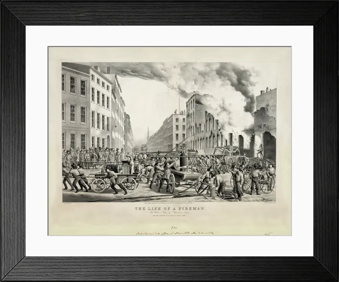 Framed Print : The life of a fireman: the ruins--'take up'--'man your rope Framed Print : The life of a fireman: the ruins--'take up'--'man your rope