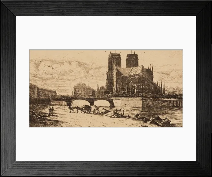 Framed Print : L'Abside de Notre Dame de Paris, 1854 Framed Print : L'Abside de Notre Dame de Paris, 1854