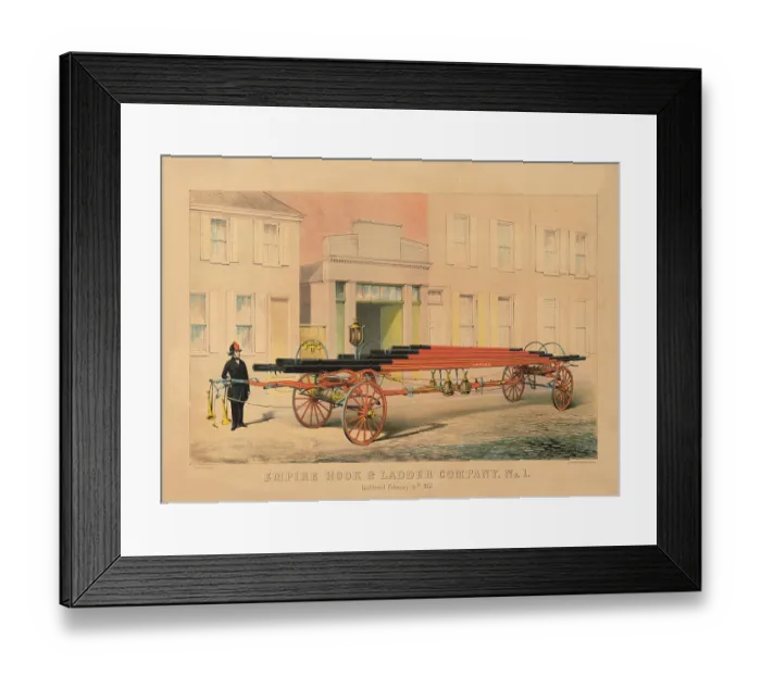 Framed Print : Empire hook & ladder company, no. 1 Framed Print : Empire hook & ladder company, no. 1