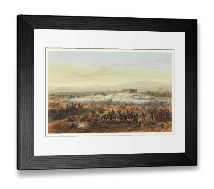 Framed Print : Molino del Rey - attack upon the Casa Mata Framed Print : Molino del Rey - attack upon the Casa Mata