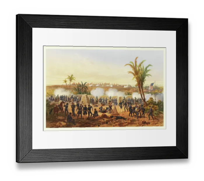 Framed Print : Bombardment of Vera Cruz Framed Print : Bombardment of Vera Cruz