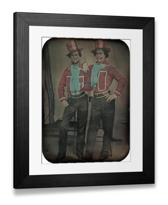 Framed Print : Nite Hose. Portrait of Two Firemen, circa 1850 Framed Print : Nite Hose. Portrait of Two Firemen, circa 1850