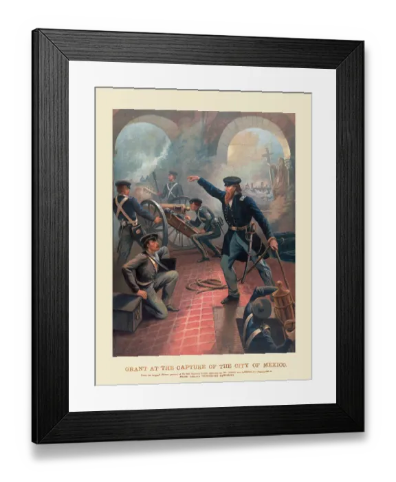Framed Print : Grant at the capture of the city of Mexico