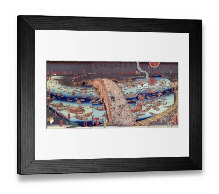 Framed Print : Ryōgoku Bridge in the Summer Framed Print : Ryōgoku Bridge in the Summer