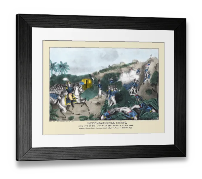 Framed Print : Battle of Sierra Gordo Framed Print : Battle of Sierra Gordo