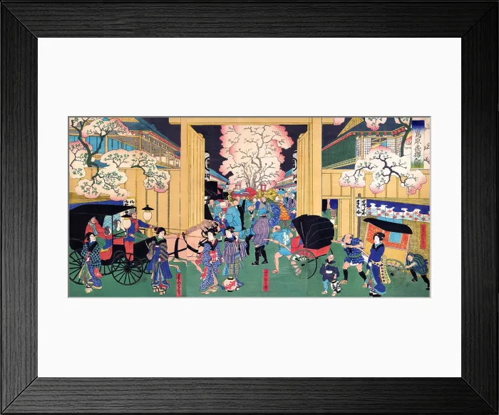 Framed Print : Cherries at Night at New Shimabara Framed Print : Cherries at Night at New Shimabara