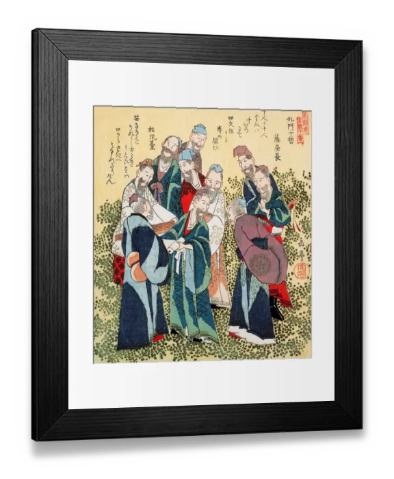 Framed Print : Ten wise men amongst the disciples of Confucius Framed Print : Ten wise men amongst the disciples of Confucius