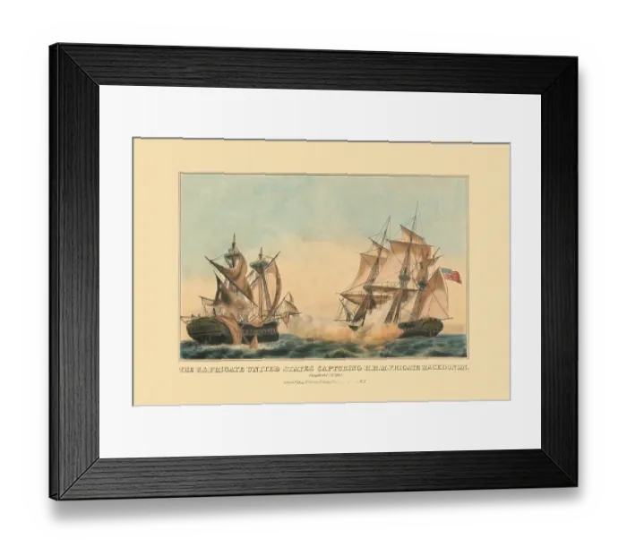 Framed Print : United States capturing H.B.M. frigate Macedonian Framed Print : United States capturing H.B.M. frigate Macedonian