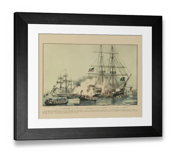 Framed Print : American privateer 'General Armstrong' Capt. Sam. C. Reid Framed Print : American privateer 'General Armstrong' Capt. Sam. C. Reid