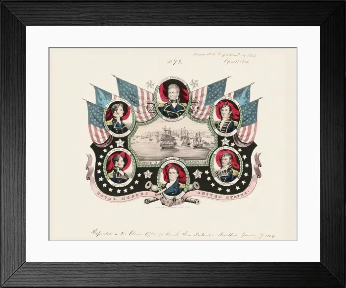 Framed Print : Naval heroes of the United States: no. 2 Framed Print : Naval heroes of the United States: no. 2
