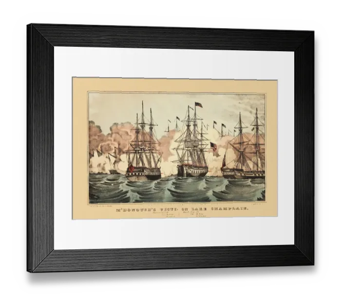 Framed Print : M'Donough's Victory on Lake Champlain Framed Print : M'Donough's Victory on Lake Champlain
