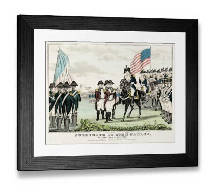 Framed Print : Surrender of Cornwallis at York-Town Framed Print : Surrender of Cornwallis at York-Town