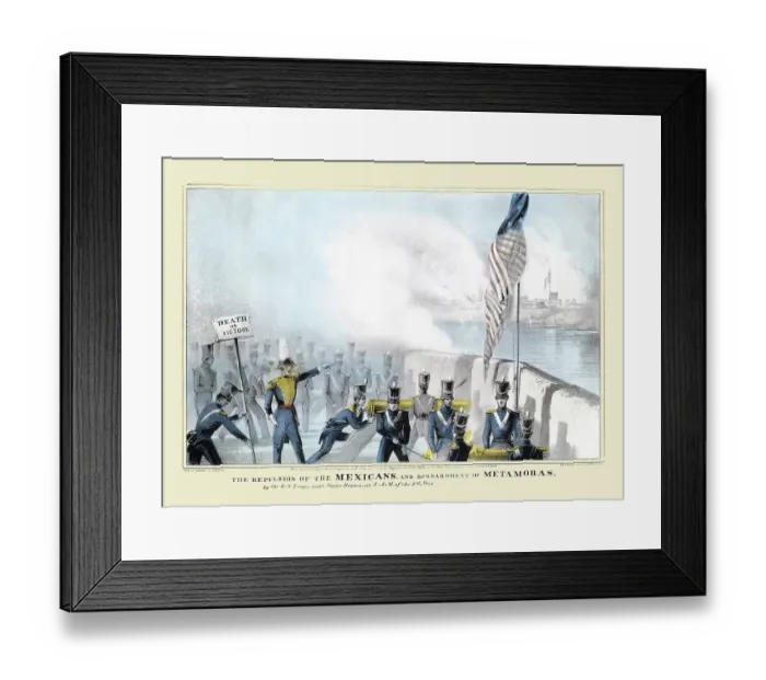 Framed Print : The repulsion of the Mexicans, and bombardment of Metamoras Framed Print : The repulsion of the Mexicans, and bombardment of Metamoras
