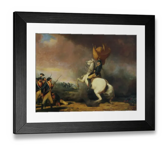 Framed Print : Washington Rallying the Americans at the Battle of Princeton Framed Print : Washington Rallying the Americans at the Battle of Princeton