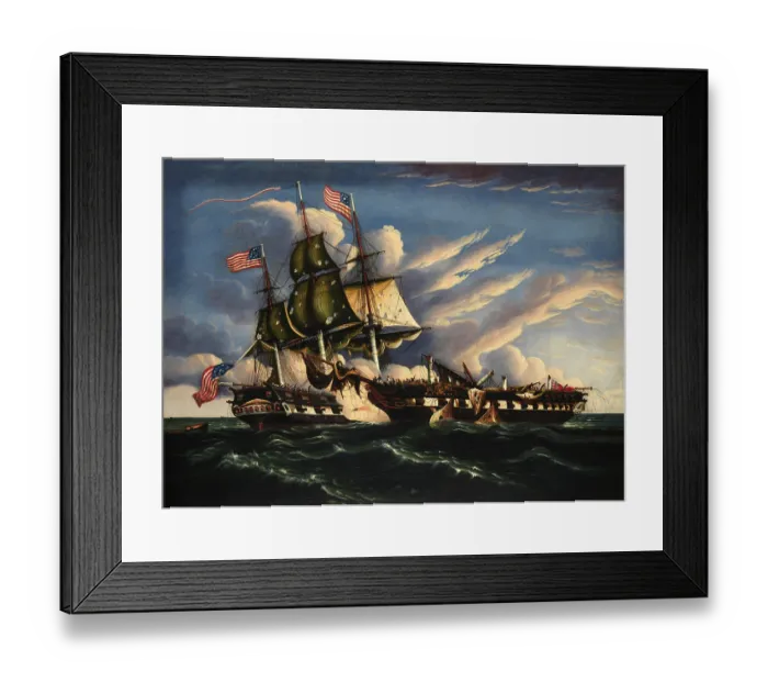 Framed Print : The Constitution and the Guerriere Framed Print : The Constitution and the Guerriere