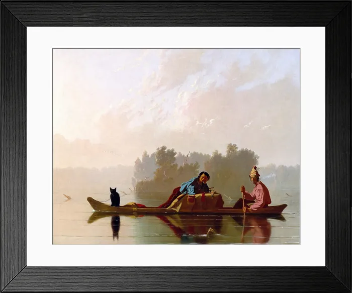 Framed Print : Fur Traders Descending the Missouri, 1845 Framed Print : Fur Traders Descending the Missouri, 1845