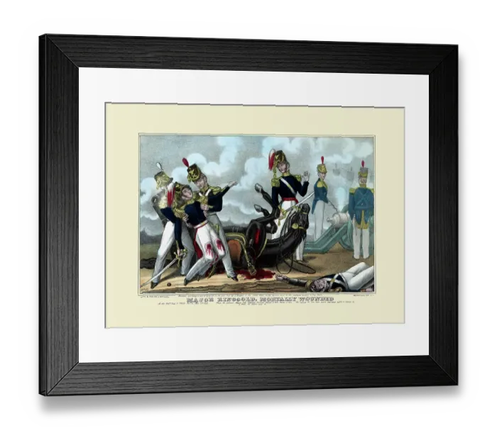 Framed Print : Major Ringgold Mortally Wounded Framed Print : Major Ringgold Mortally Wounded