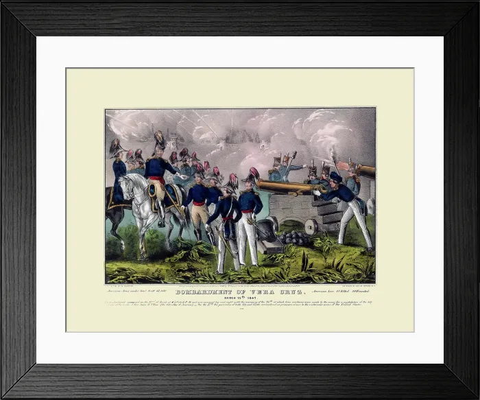 Framed Print : Bombardment of Vera Cruz