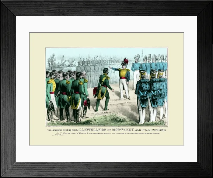 Framed Print : Capitulation of Monterrey Framed Print : Capitulation of Monterrey