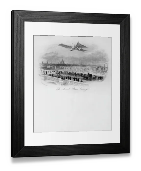 Framed Print : The aerial steam carriage